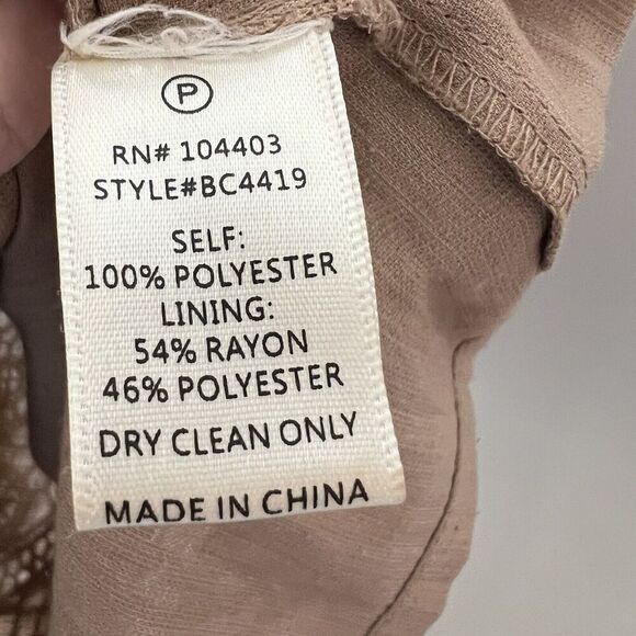 JOA Los Angeles Dress Womens Medium Lace Overlay Short Sleeve Wedding Guest Boho - Picture 8 of 11